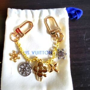 Louis Vuitton Gold and Silver Charm Keychain